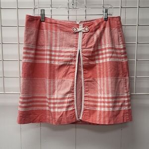 Plaid/Gingham Coral Pink SKORT, SIZE 14